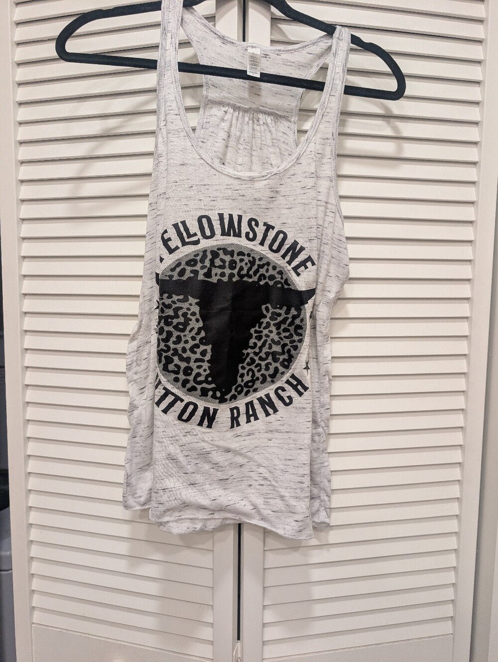 Yellowstone Dutton Ranch White Racerback Tank Top Size Large